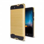 Wholesale ZTE Blade Force / ZTE Warp 8 N9517 Armor Hybrid Case (Gold)